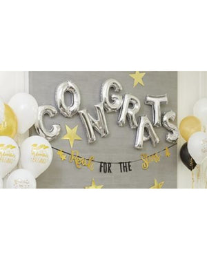 Silver 40cm Letter R Balloon