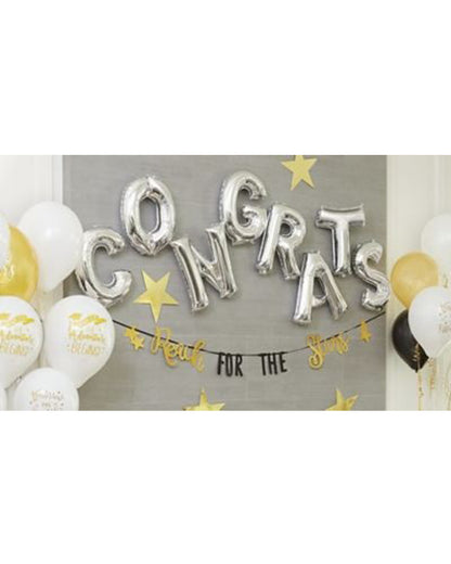 Silver 40cm Letter U Balloon