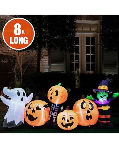 Six Halloween Characters Lawn Inflatable 2.4m