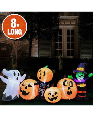 Six Halloween Characters Lawn Inflatable 2.4m