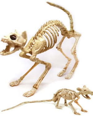 Skeleton Cat and Rat Set