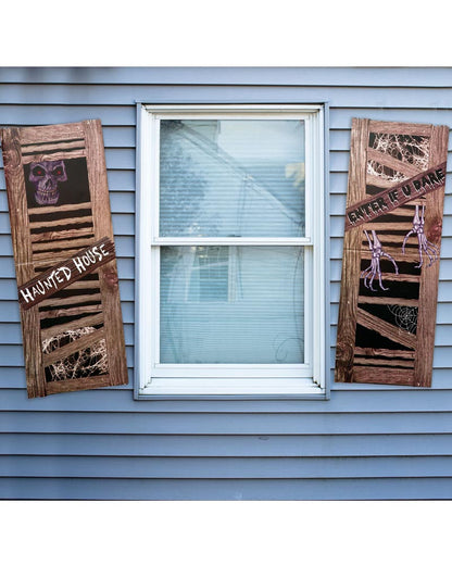 Skeleton Creepy Shutter Outdoor Decoration