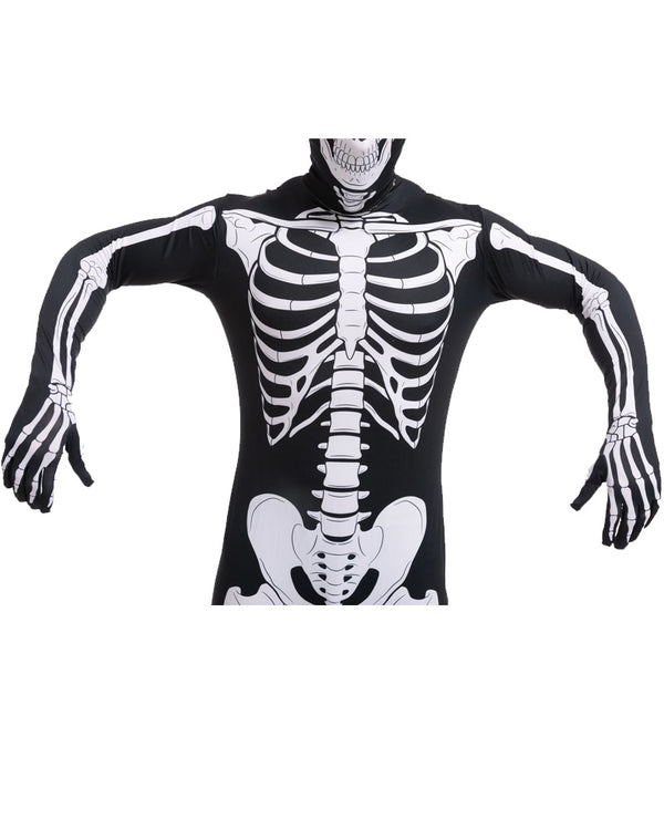 Skeleton Jumpsuit Mens Costume