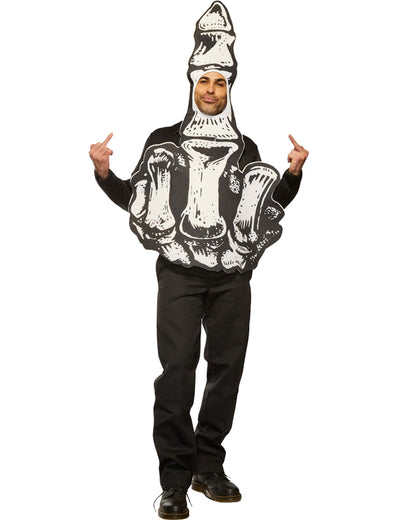 Skeleton Middle Finger Adult Costume
