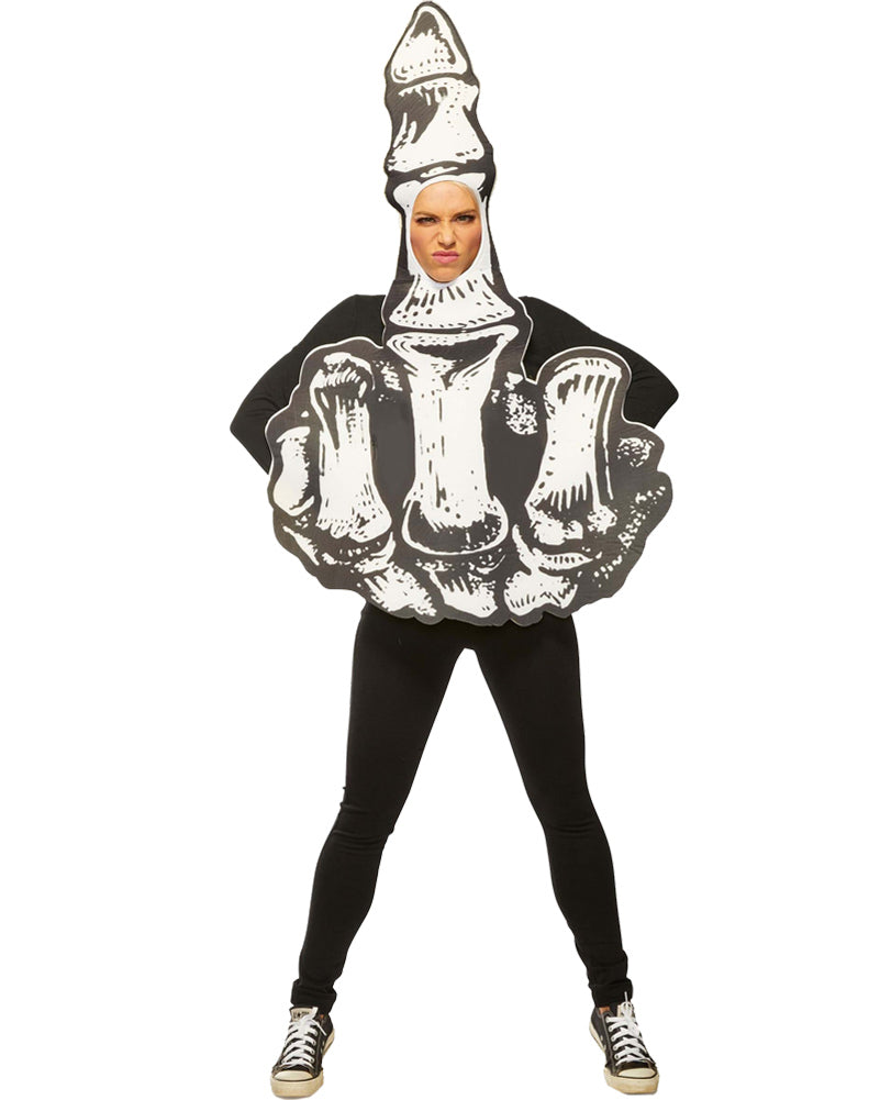 Skeleton Middle Finger Adult Costume