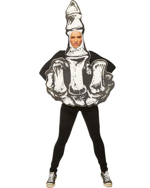Skeleton Middle Finger Adult Costume