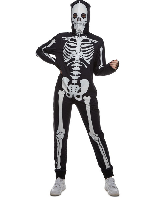 Skeleton Onesie Womens Costume