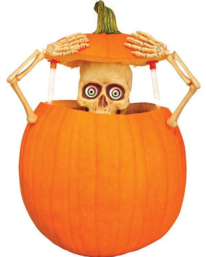 Skeleton Pumpkin Peeper Light Up Carving Kit