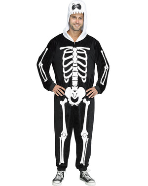 Skeleton Squad Jumpsuit Adult Costume