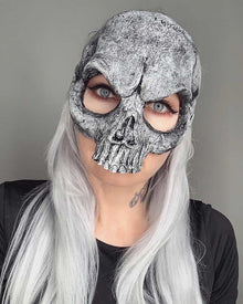 Skull Black and White Half Halloween Mask