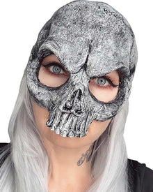 Skull Black and White Half Halloween Mask
