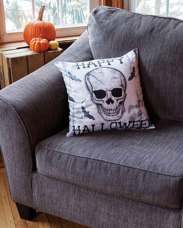Skull Happy Halloween Trendy Pillow Cover