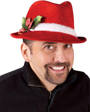 Christmas Slick Santa Fedora Hat