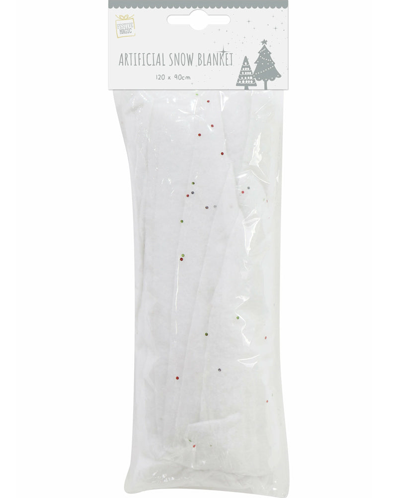 Christmas Snow Blanket with Glitter 1.2m