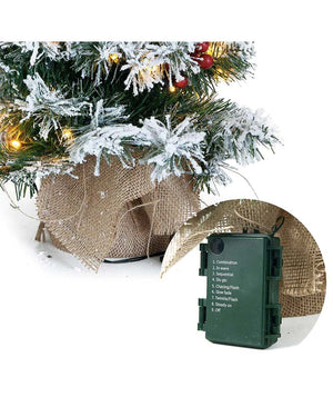 Christmas Snow Flocked Prelit Tabletop Tree