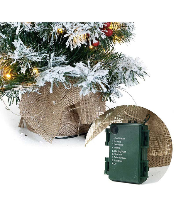 Christmas Snow Flocked Prelit Tabletop Tree