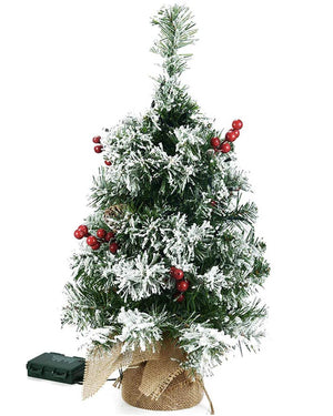 Christmas Snow Flocked Prelit Tabletop Tree