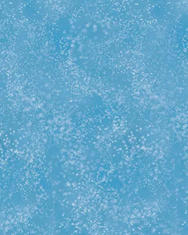 Image of blue background with white snow room roll.