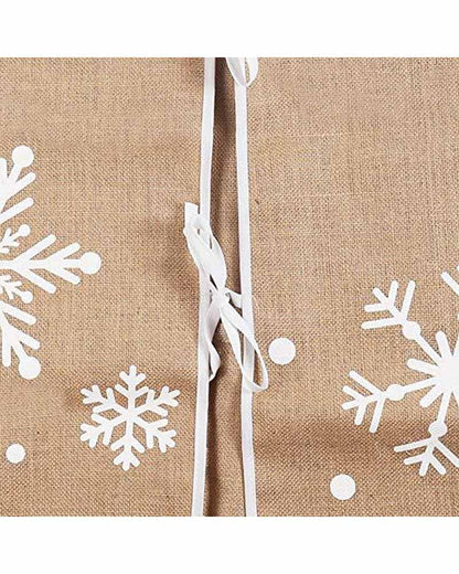 Christmas Snowflake Burlap Tree Skirt