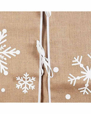 Christmas Snowflake Burlap Tree Skirt
