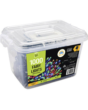 Solar Christmas Fairy Lights Multi Coloured 1000 Piece 69.9m