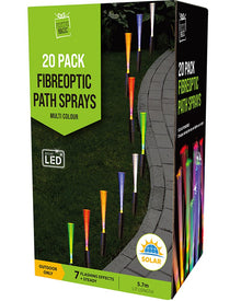 Solar Christmas LED Garden Sprays Multi-Coloured Lights Pack of 20