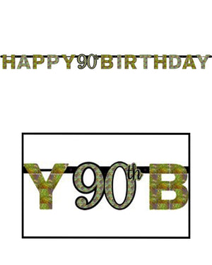 Sparkling Celebration 90 Prismatic Letter Banner