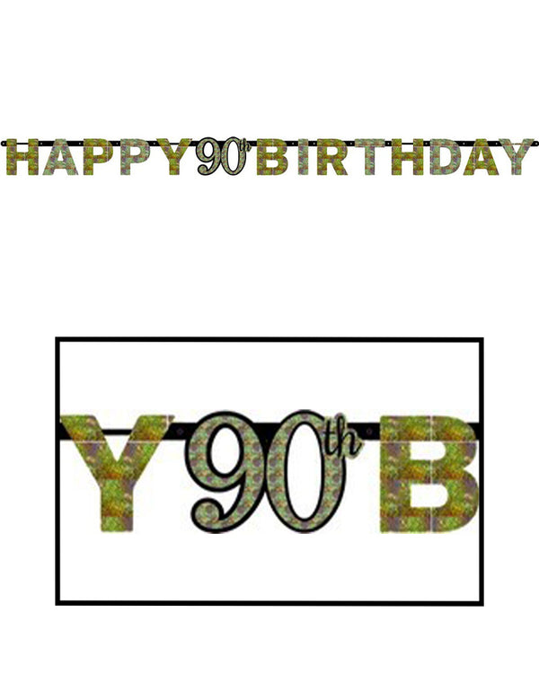 Sparkling Celebration 90 Prismatic Letter Banner