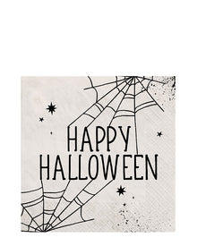 Spider Web Night Lunch Napkins Pack of 40 For Halloween