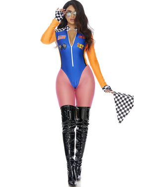 Sponsor Me Sexy Racer Womens Costume