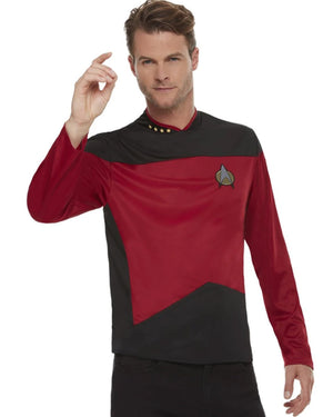 Star Trek The Next Generation Command Uniform Maroon Mens Shirt