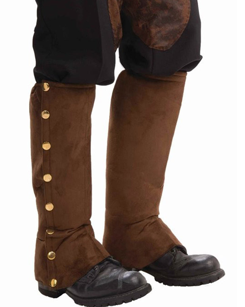 Steampunk Brown Suede Spats