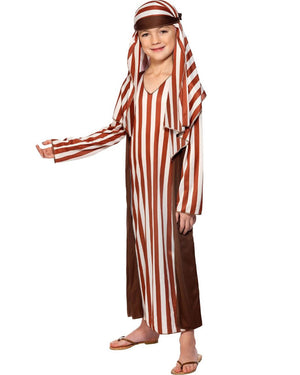 Striped Shepherd Robe Kids Christmas Costume