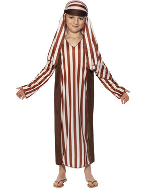 Striped Shepherd Robe Kids Christmas Costume