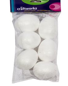 Polystyrene Egg 68mm Pack of 6