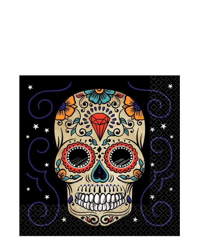 Sugar Skull Lunch Napkins Pack of 36