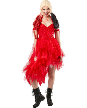 Suicide Squad Harley Quinn Red Dress Womens Costume