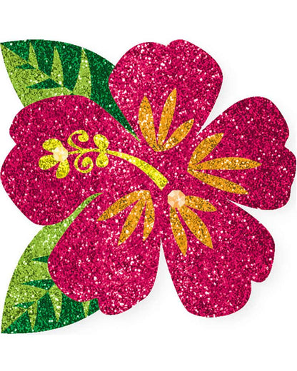 Summer Luau Hibiscus Glitter Body Jewellery