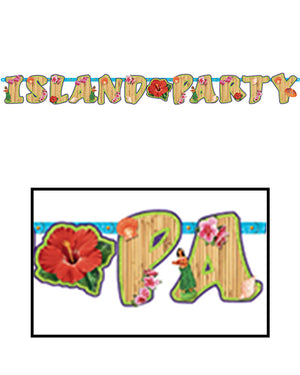 Summer Luau Island Party Letter Banner