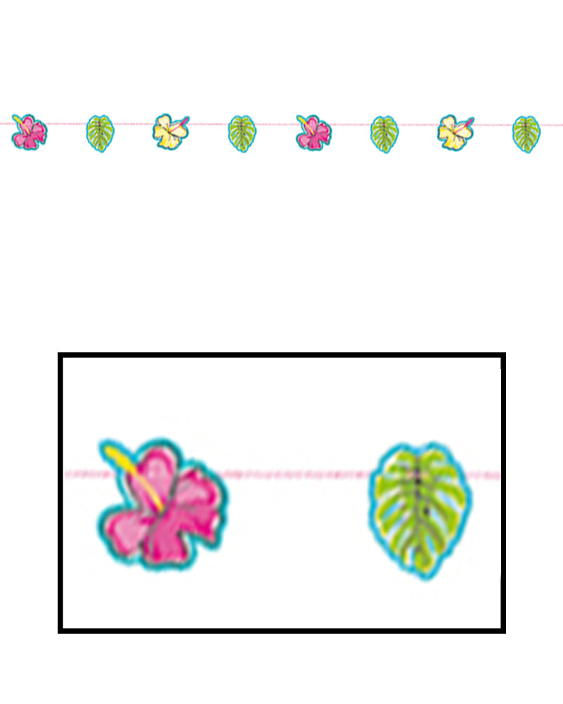 Summer Pineapple & Flamingo Luau Blossom Banner 1.8m