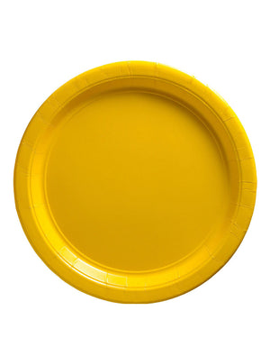 Sunshine Yellow 23cm Paper Plates Pack of 20