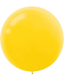 Sunshine Yellow 60cm Latex Balloons Pack of 4
