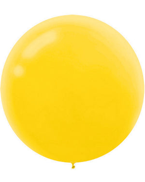 Sunshine Yellow 60cm Latex Balloons Pack of 4