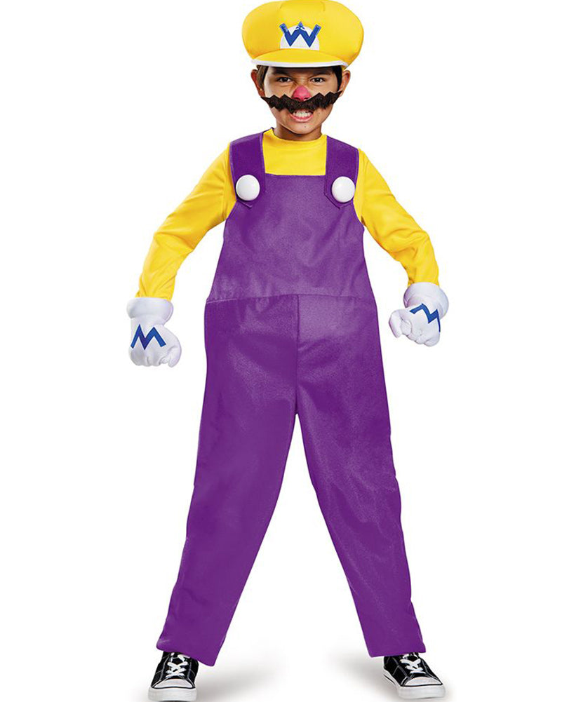 Super Mario Bros Wario Deluxe Boys Costume