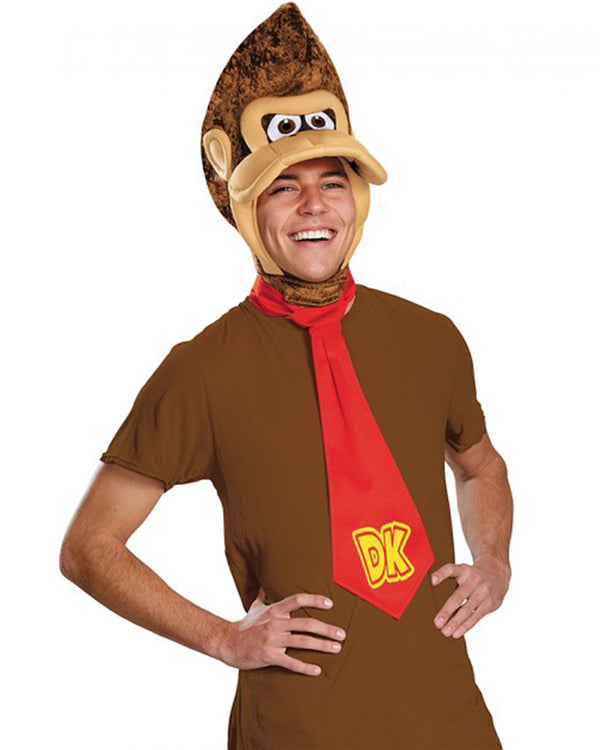 Super Mario Brothers Donkey Kong Adult Headpiece and Tie Kit