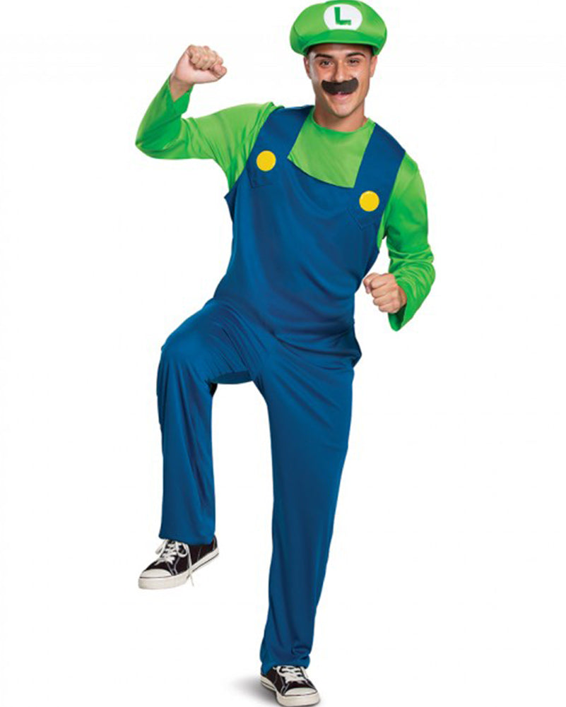 Super Mario Brothers Luigi Classic Mens Costume