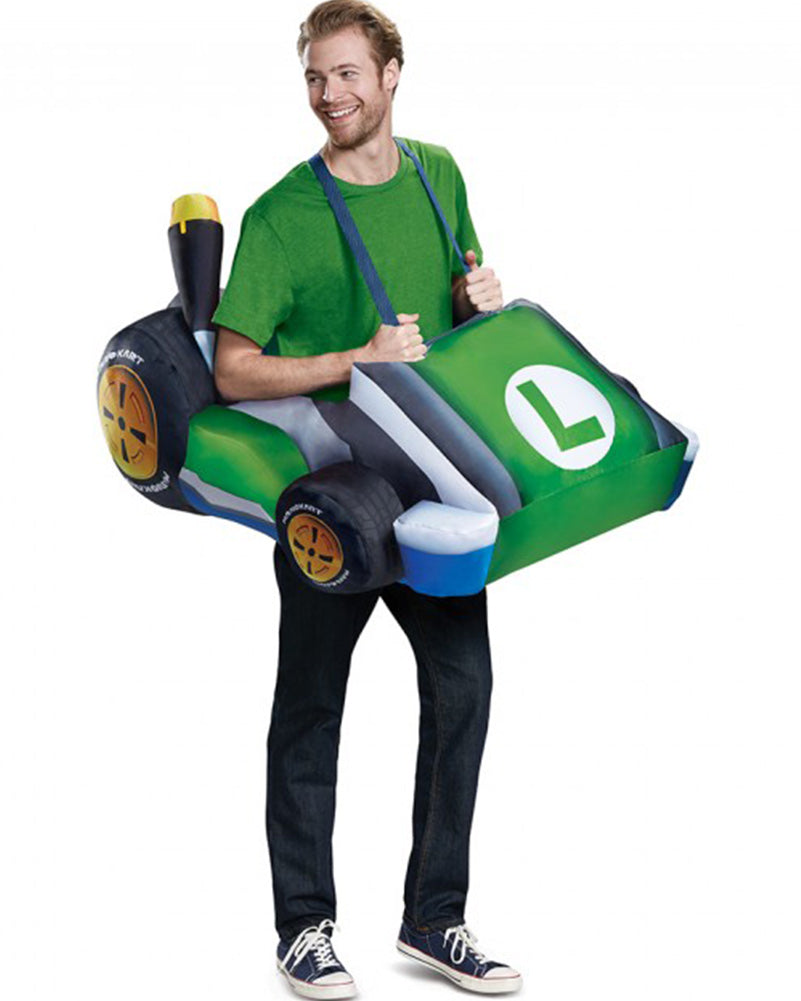 Super Mario Brothers Luigi Kart Inflatable Adult Costume