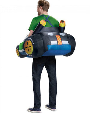 Super Mario Brothers Luigi Kart Inflatable Adult Costume
