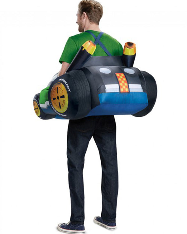 Super Mario Brothers Luigi Kart Inflatable Adult Costume