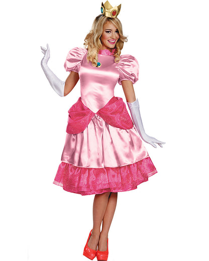 Super Mario Brothers Princess Peach Deluxe Womens Costume